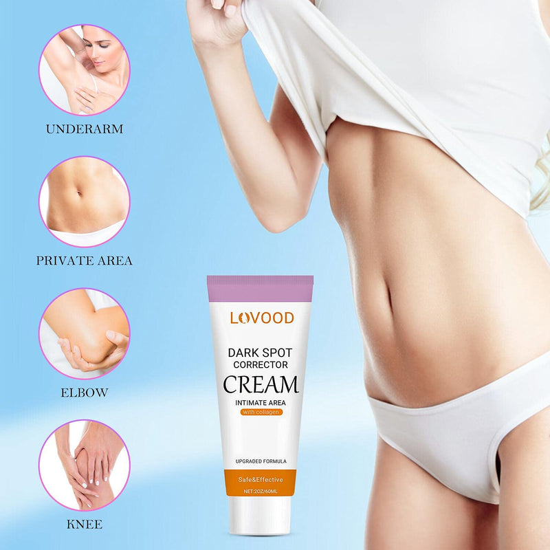 LOVOOD Dark Spot Corrector Cream - Underarm, Neck, Armpit, Knees, Elbows, Private Areas, Intimate Areas - Upgraded Formula, Instant Result 2 fl.oz LOVOOD