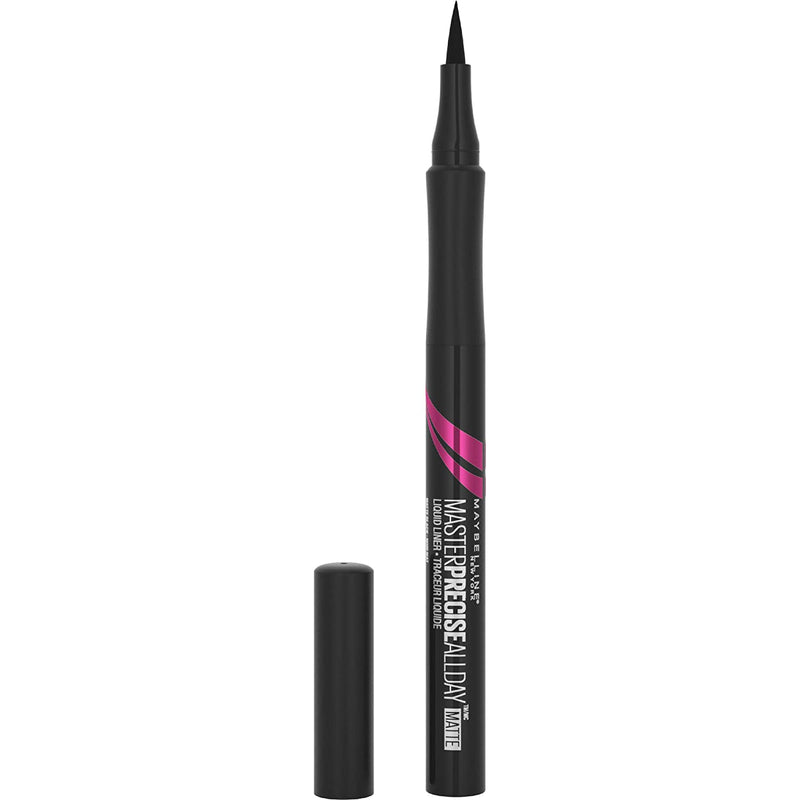Maybelline New York Eyestudio Master Precise All Day Liquid Eyeliner Makeup, Matte Black, 0.034 Fl Oz Maybelline New York
