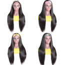 UNice Straight Headband Human Hair Wig Glueless None Lace Front Machine Made Brazilian Virgin Hair Wigs for Black Women 150% Density (20 inch) UNICE Store