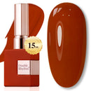 Double Rhythm Translucent Gel Polish Sheer Neutral Natural Light Milky Same Color Same Bottle 15ML Jelly UV Polish Nail Art DIY at Home (Jelly Nude Brown-A1492) Infinity Warehouse