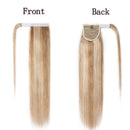 100% Remy Human Hair Ponytail Extension Wrap Around One Piece Hairpiece With Clip in Comb Binding Pony Tail Extension For Girl Lady Women Long Straight