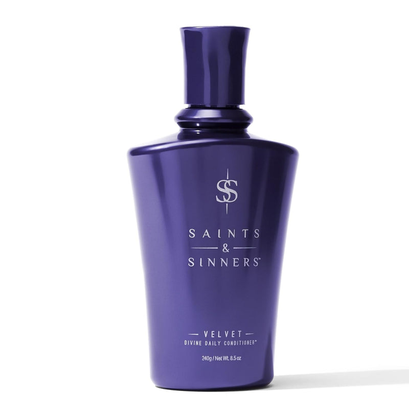 Saints & Sinners Velvet Divine Daily Conditioner for Dry Moisture Starved Thermally Environmentally Damaged Colored Treated Hair - Repair Strengthen Detangle Eliminate Frizz Infinity Warehouse