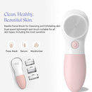 Vanity Planet Raedia Facial Cleansing Brush with 4 Interchangeable Brush Heads – Daily Cleansing |Glowing Skin |Lightweight Skin Brush |Face Exfoliator |Water Resistant (Dusty Pink) Vanity Planet