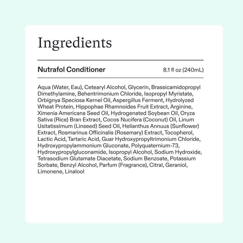Nutrafol Conditioner, Physician-formulated for Thinning Hair, Moisturizing, Strengthening and Color Safe, Lightweight Protection Infinity Warehouse