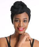 9-Row Cushion Nylon Bristle Black Women Head Wrap Scarf Enjoy Holiday 1981