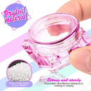 40Pcs Cosmetic Containers, HNYYZL 3 Gram Sample Empty Container Plastic Travel Pot Jar, for Eye Shadow Nails Powder Jewelry Earrings Lotion Cream Sample Make-up Storage(8 Colors, 3ML) HNYYZL Store