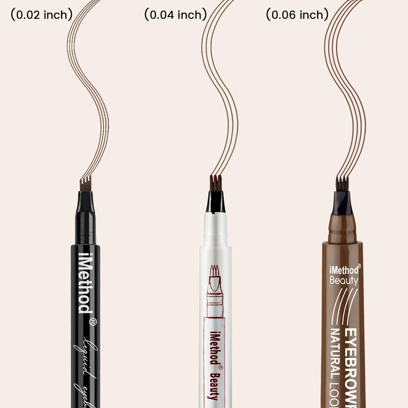 Eyebrow Tattoo Pen - iMethod Upgrade Microblading Eyebrow Pen, Eyebrow Makeup, Long Lasting, Waterproof and Smudge-proof, Dark Brown iMethod Store