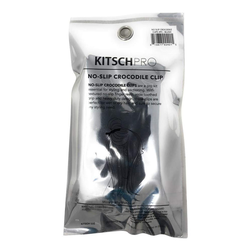 KITSCH Blush No Slip Crocodile Clip 3Pc, 3 EA Kitsch
