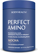 BodyHealth PerfectAmino Powder - BCAA and EAA Powder for Pre and Post Workout - Amino Acid Energy Drink for Men and Women to Support Lean Muscle and Recovery - Strawberry - 30 Servings Infinity Warehouse