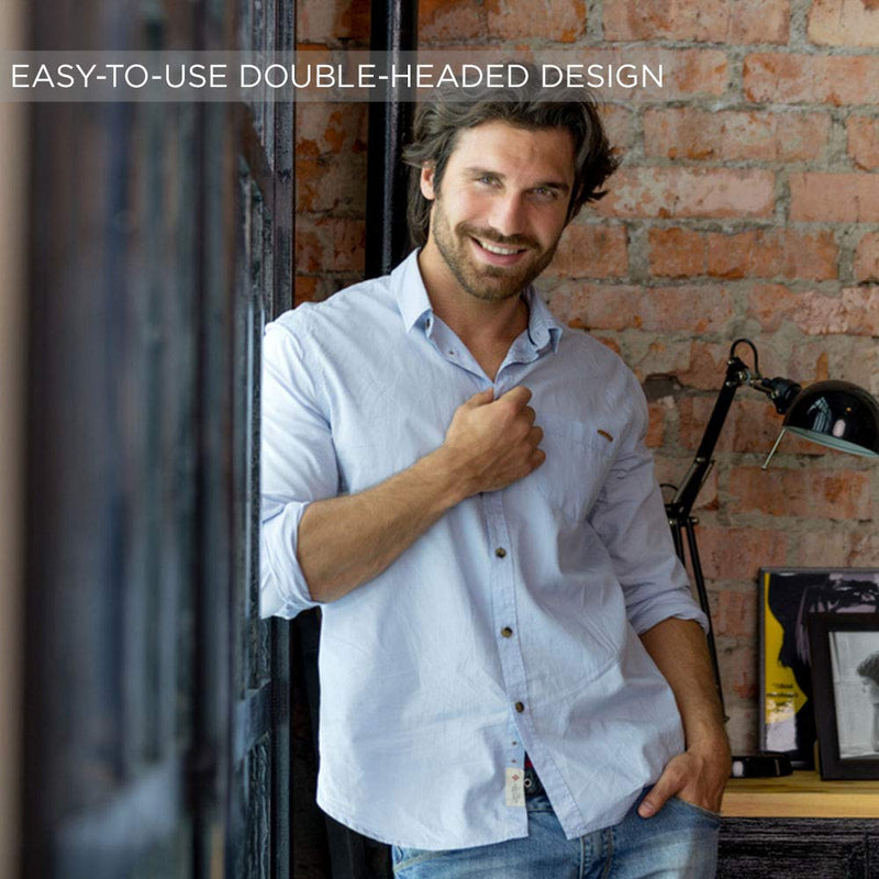 Gentlehomme Mens Eyebrow Pencil Black, Easily Shape Define Fill Eyebrows and Beard, 2 in 1 brush and ultra-thin pencil, Waterproof Smudge Proof Sweatproof, Durable and Long Lasting Gentlehomme