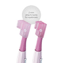 Panasonic Facial Hair Trimmer for Women ES2113PC, with Pivoting Head and Eyebrow Trimmer Attachments, Dry Use, Battery-Operated Panasonic