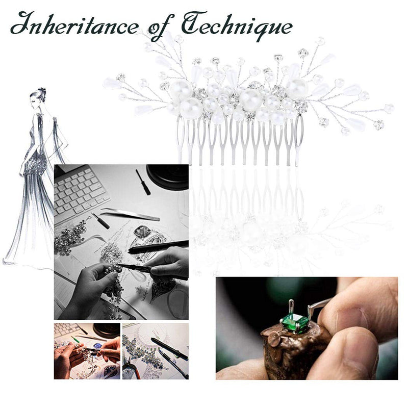 Aukmla Wedding Hair Combs Bridal Hair Accessories Decorative Headpieces for Women and Girls Aukmla