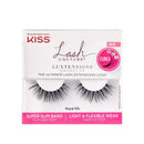 KISS Lash Couture LuXtensions Collection False Eyelashes, Flat Lash Technology, Super Slim Lash Band, Real Lash Extension Fibers, Reusable, Contact Lens Friendly Strip Lashes, Style Royal Silk, 1 Pair KISS