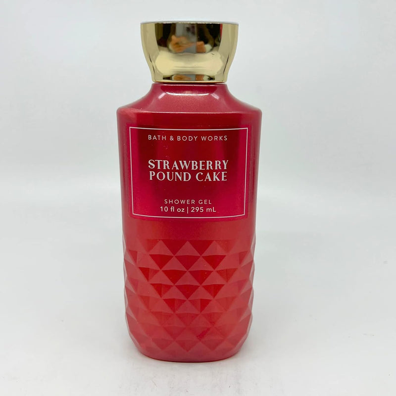 Bath & Body Works - Strawberry Pound Cake - 2 Piece bundle - Shower Gel 10 fl oz and Ultimate Hydration Body Cream 8 oz Infinity Warehouse
