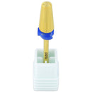 PANA Nail Carbide 5 in 1 Bit - Two Way Rotate use for Both Left and Right Handed - Fast remove Acrylic or Hard Gel - 3/32" Shank - Manicure, Nail Art, Drill Machine (Medium - M, Gold) PANA