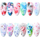 10 Sheets Flowers Nail Foil Transfers Stickers Small Floral Watercolor Flower Starry Sky Nail Art DIY Decals for Women Girls Decoration Manicure Design Vashion