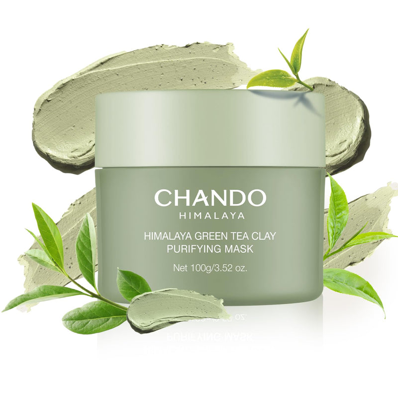 Purifying Green Tea Mask, Natural Facial Clay Mask Deep Pore Cleansing with Green Tea Extract and Portulaca Extract, for Clogged Pores, Detoxifies & Balance Oil, 3.52 fl.oz Infinity Warehouse