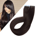 40pcs Thick Tape in Hair Extensions Human Hair 100g Tape in Remy Hair Extension Dark Brown 18 inch for Women Seamless Rooted Tape ins Long Straight Hair Invisible Double Sided Tape on
