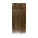 16 Inch Long Clip in Hair Extensions 100% Human Hair 65g Thin 8 Pcs 18 Clips Standard Weft Straight Clip on Human Hairpieces for Women Beauty