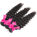 10A Deep Wave Human Hair Bundle 100% Virgin Brazilian Hair 1 Single Bundle 22 Inch Wet and Wavy Hair Human Bundle Unprocessed Remy Curly Hair Bundle serwell