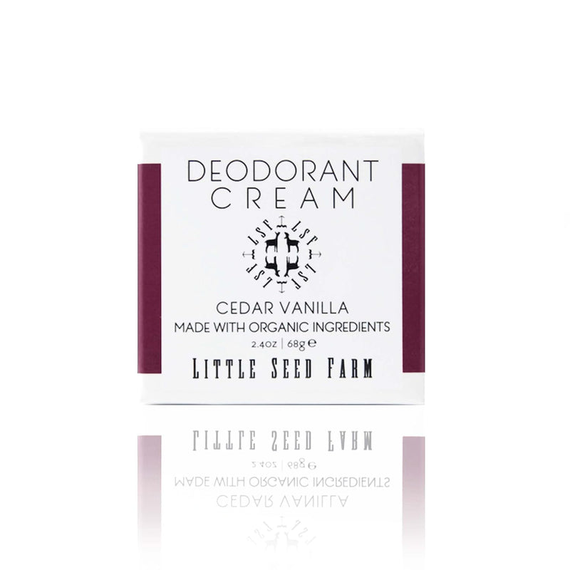 Little Seed Farm All Natural Deodorant Cream, Aluminum Free Activated Charcoal Deodorant for Women or Men - Cedar Vanilla, Net Wt. 2.4oz | 68g Infinity Warehouse