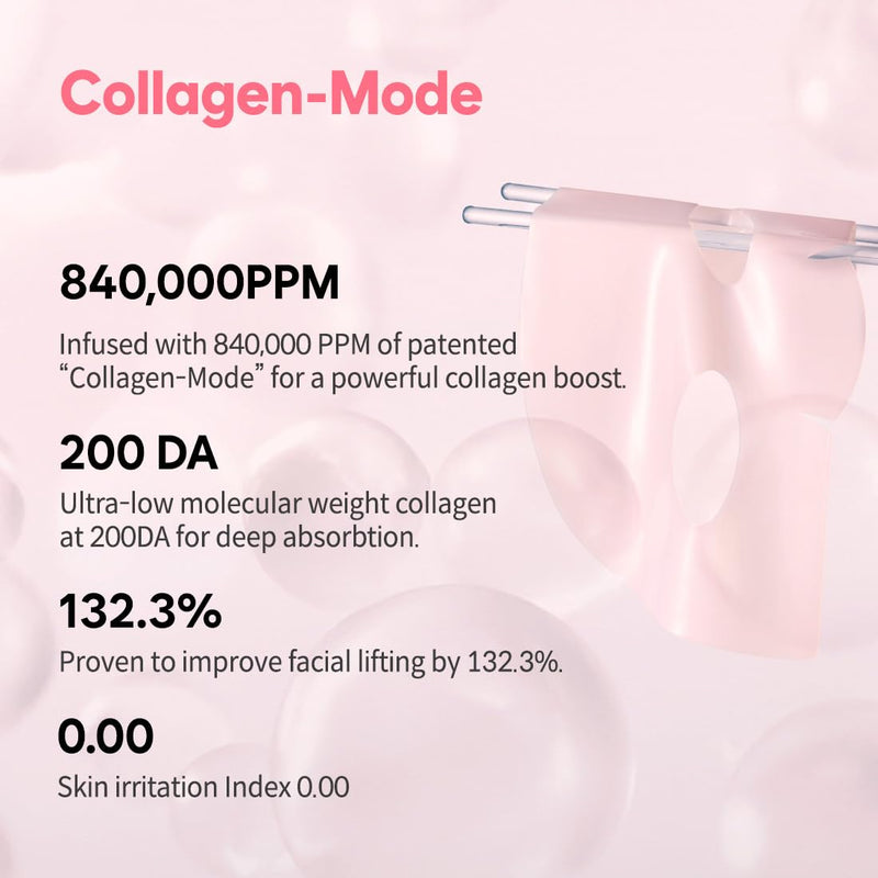 Overnight Collagen Lifting Gel Mask 5 pcs, Korean Face Lifting Deep Hydrogel Mask for Glass Skin, Anti-Aging with PDRN (Salmon DNA), Hyaluronic Acid for Elasticity, Firmness Infinity Warehouse
