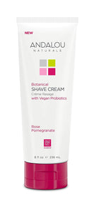 Andalou Naturals Rose Pomegranate Botanical Shave Cream, 8 Ounce Andalou Naturals Store