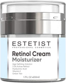 Face Moisturizer 2,5% Organic Retinol Cream for Day & Night with Hyaluronic Acid - Best Facial Age Defying Solution for Anti Aging, Wrinkles & Fine Lines to Restore Elasticity ESTETIST Store