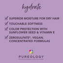 Pureology Hydrate Moisturizing Shampoo & Conditioner Bundle | For Dry, Color Treated Hair | Sulfate-Free | Vegan | Updated Packaging | 9 Fl. Oz. Pureology