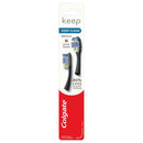 Colgate Keep Manual Toothbrush, Deep Clean Soft Refill Heads, Black, 6 Count, Pack of 2 Colgate