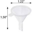 1 oz Clear Glass Boston Round Bottles with Silver Metal Screw On Caps (12 Pack) + Funnel JUVITUS