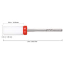PANA Professional 3/32" Shank Size - Flat Top Small Barrel White Ceramic Bit Fine Grit - Nail Drill Bit for Dremel Machine PANA