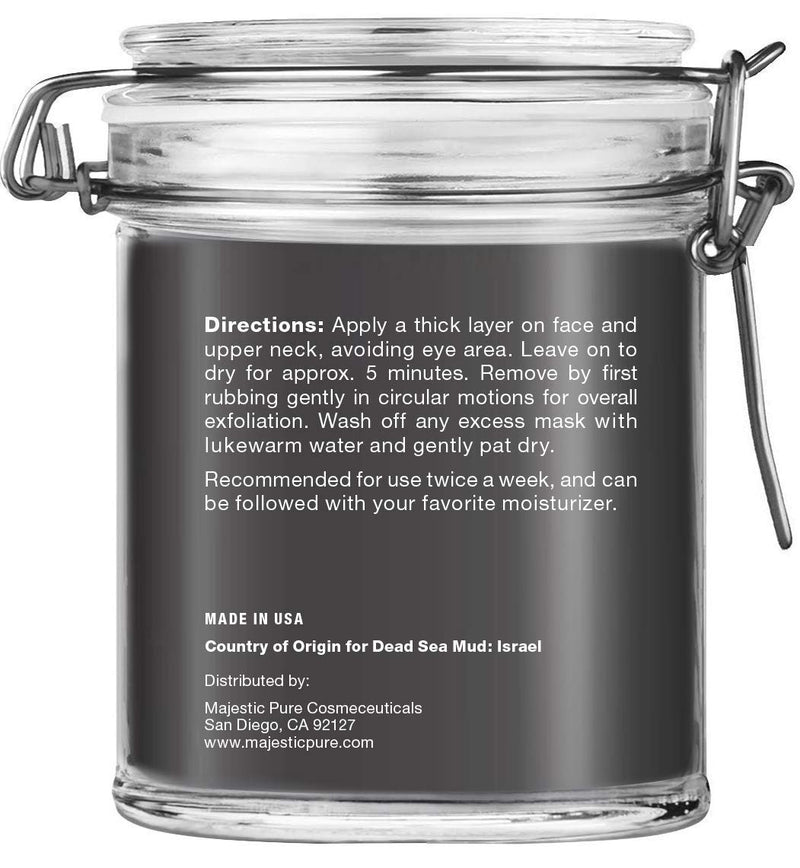 Majestic Pure Dead Sea Mud Mask and Dead Sea Mud Mask with Tea Tree Oil Bundle - Face and Skin Care Package MAJESTIC PURE