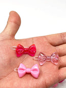 Tara Girls Self Hinge Plastic Bow Hair Barrettes Selection Pack Of 2 (BR29-31) Tara