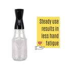 Houseables Continuous Spray Water Bottle, Hair Mist Sprayer, White, 24 Oz, 3 Pack, 10", Ultra Fine, Solvent & BPA Free Clear Plastic, Pressurized Mister, With Pump, For Stylist, Salon, Barber Houseables