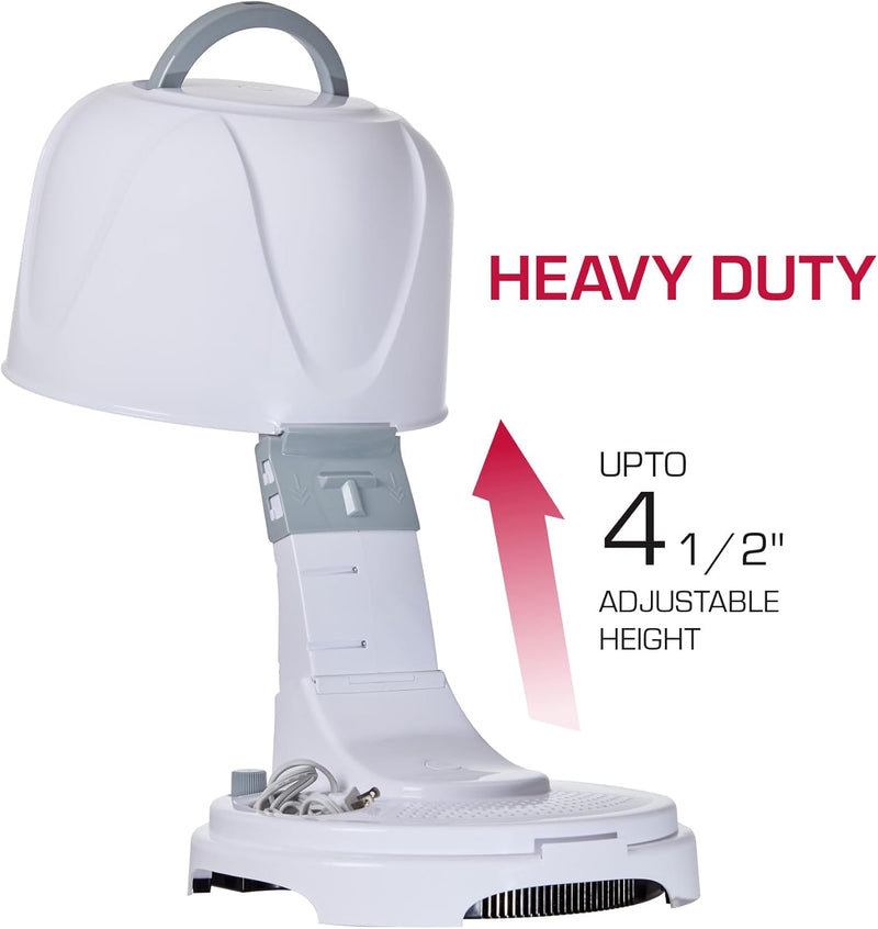 Red by Kiss 3000 Ceramic Tourmaline Professional Hood Dryer, 4 Heat Settings Blow Dryer for Home & Salon, Height Adjustable Convenient Big Hood Size Extra Coverage Infinity Warehouse