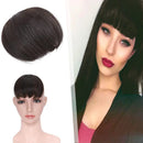 Hairro Clip in Full Bangs Extensions 100% Human Hair for Women One Piece Clip on Natural Black Hair Bangs Choppy Cutting Thick Fringe Hairpieces