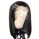 Short Straight Bob Wigs Brazilian Human Hair Lace Front Wigs for Black Women (14inch) 13x4 Lace Front Wigs 150% Density Pre Plucked with Baby Hair Royal Lady