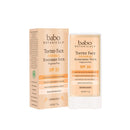 Babo Botanicals Tinted Moisturizing Face Mineral Stick Sunscreen SPF 50 with 70+ Organic Ingredients, Unscented, 0.6 Ounce Babo Botanicals