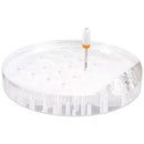 PANA Nail Drill Bit Holder Stand Display Organizer- Dust Proof Storage Container Box Case Tools for Home Use or Nail Salon - (24 Holes, Round (Clear)) PANA