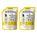 J.R. Watkins Gel Hand Soap Refill Pouch, Scented Liquid Hand Wash for Bathroom or?Kitchen, USA Made and Cruelty Free, 34 fl oz, Lemon, 2 Pack J.R. Watkins