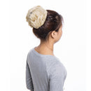 Messy Bun Hair Piece Scrunchy Updo Hair Pieces for Women Fluffy Wavy Hair Bun Scrunchies Donut Hairpiece Synthetic Chignons With Elastic Rubber Band Bleach Blonde-Thicker 1 pc Benehair Store
