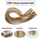 Hairro Tape in Human Hair Extensions 16 Inch Long Straight