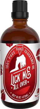 Bargz Lick Me All Over Perfume Oil, Exotic Fragrance, Lovely Raspberry And Melon Aromas With A Touch Of Vanilla - Flat Cap (16 OZ) Bargz Store