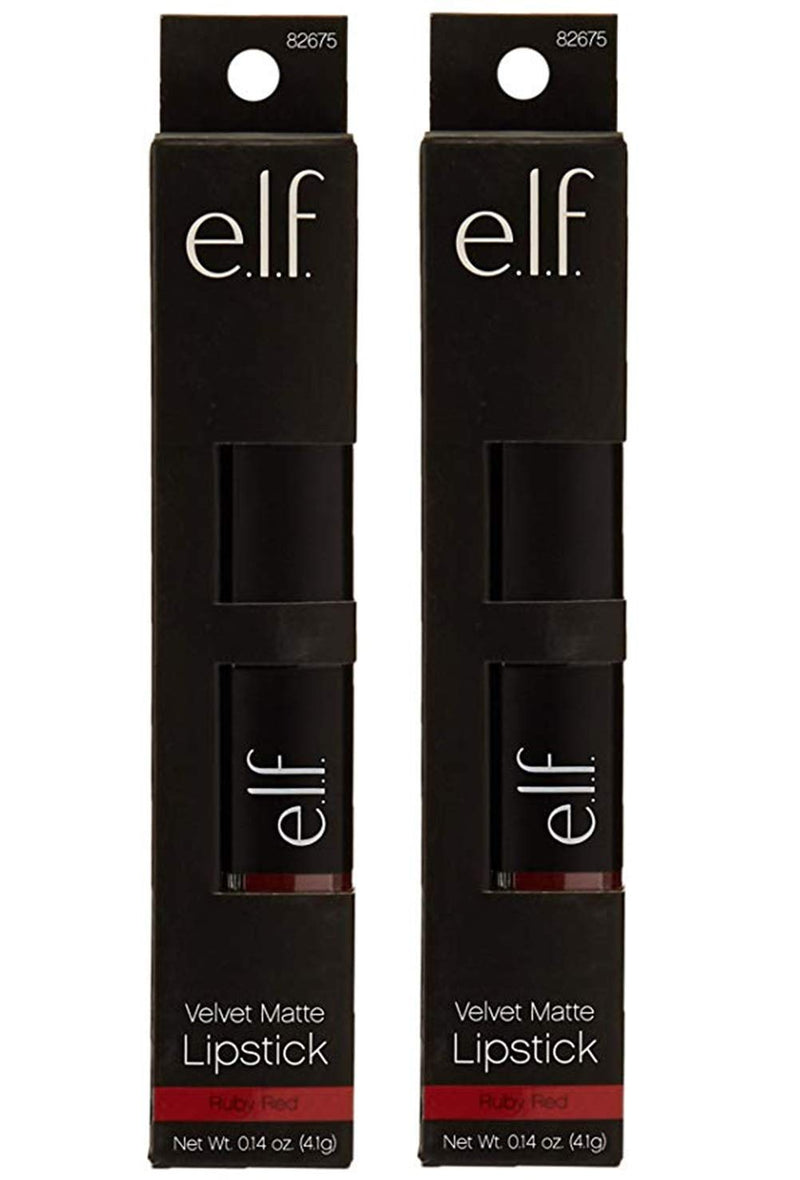 Pack of 2 e.l.f. Velvet Matte Lipstick, Ruby Red (82675) e.l.f.