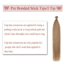 22 Inches I Tip Remy Human Hair Extensions 100 Strands/Pack Pre Bonded Keratin Stick In Hair Extensions Cold Fusion Hair Piece Long Straight For Women