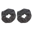 12 Pack Solid Hair Ties Scrunchies (Dark Heather Grey) Motique Accessories
