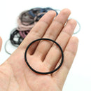 Hair Ties - 100 Pcs 2mm Black Rubber Hair Bands for Ponytail (Colors) (2mm black) Interhomie