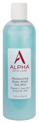 Alpha Skin Care Moisturizing Body Wash | Anti-Aging Formula | Glycolic Alpha Hydroxy Acid (AHA) | Vitamin E & Aloe Vera | Conditions & Soothes | For All Skin Types | 12 Fl Oz Alpha Skin Care Store