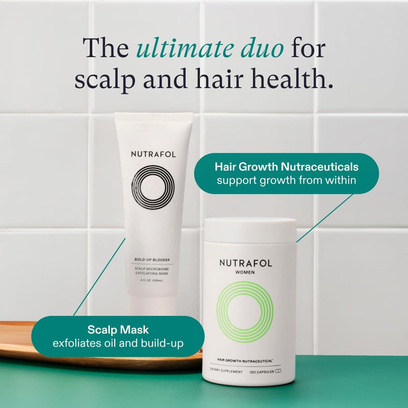 Nutrafol Exfoliating Scalp Mask, Eliminates Product Build-up and Oil for Healthier Hair and Scalp, Physician-formulated for Thinning Hair, Color and Extension Safe - 4 Fl Oz Bottle Infinity Warehouse